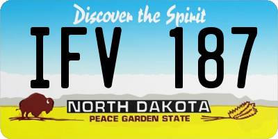 ND license plate IFV187