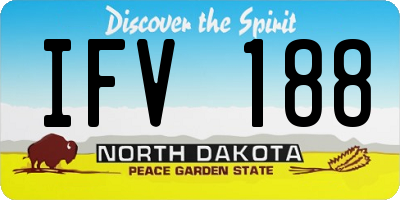ND license plate IFV188