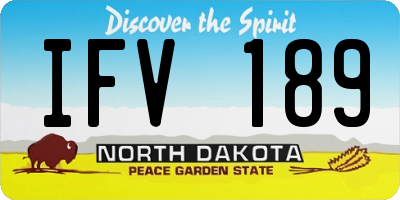ND license plate IFV189