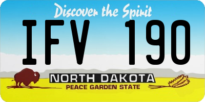 ND license plate IFV190