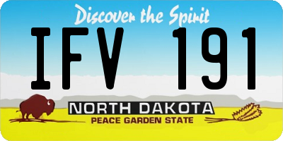 ND license plate IFV191