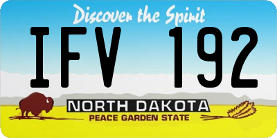 ND license plate IFV192