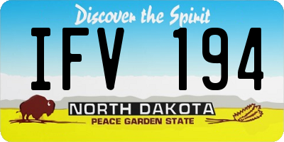 ND license plate IFV194