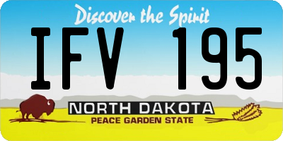 ND license plate IFV195