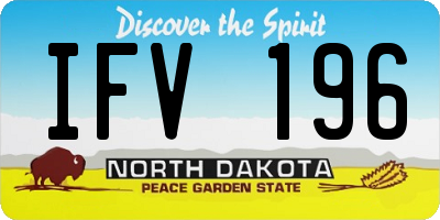 ND license plate IFV196