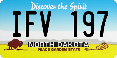 ND license plate IFV197