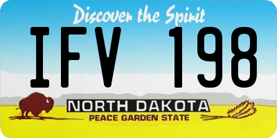 ND license plate IFV198