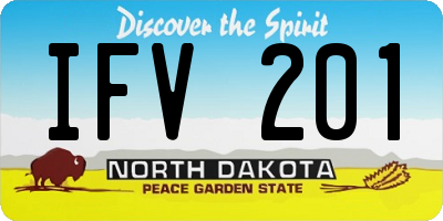 ND license plate IFV201