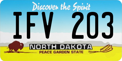 ND license plate IFV203