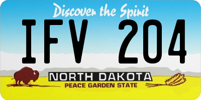 ND license plate IFV204