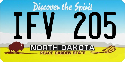 ND license plate IFV205