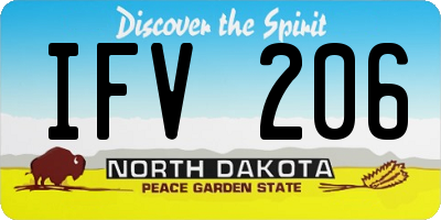 ND license plate IFV206