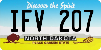 ND license plate IFV207