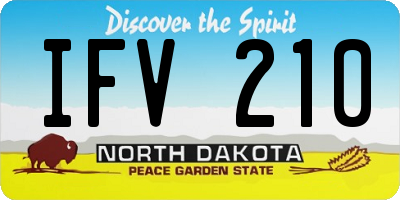 ND license plate IFV210