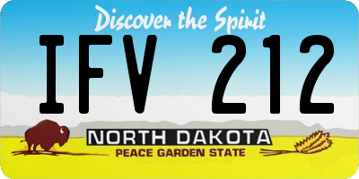 ND license plate IFV212