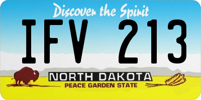 ND license plate IFV213