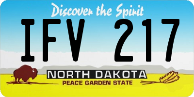 ND license plate IFV217