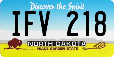 ND license plate IFV218