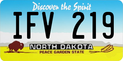 ND license plate IFV219