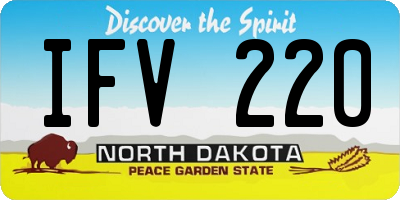 ND license plate IFV220