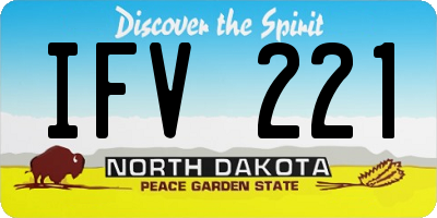 ND license plate IFV221