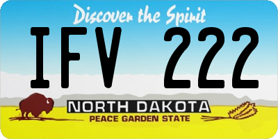 ND license plate IFV222