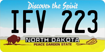 ND license plate IFV223