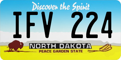 ND license plate IFV224