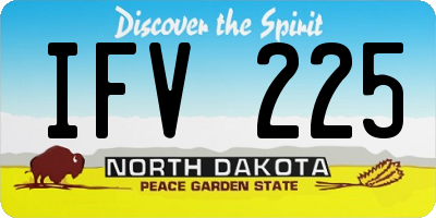 ND license plate IFV225