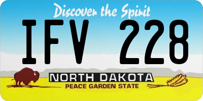 ND license plate IFV228