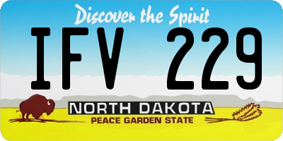 ND license plate IFV229