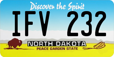 ND license plate IFV232