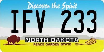 ND license plate IFV233