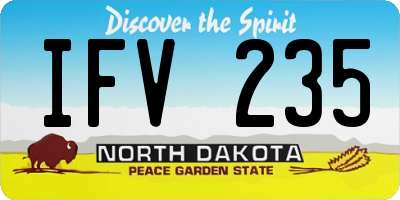 ND license plate IFV235