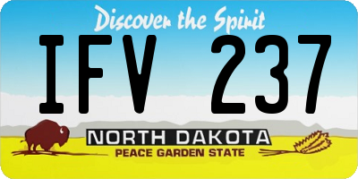 ND license plate IFV237