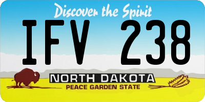 ND license plate IFV238