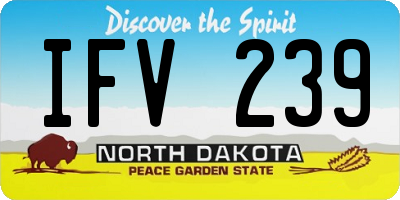 ND license plate IFV239