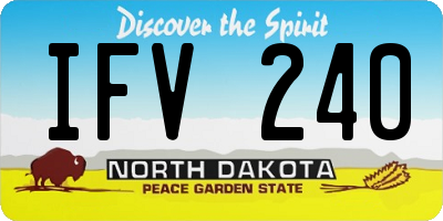 ND license plate IFV240
