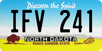ND license plate IFV241