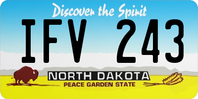 ND license plate IFV243