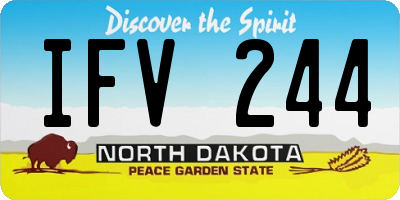 ND license plate IFV244