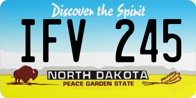 ND license plate IFV245