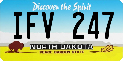 ND license plate IFV247