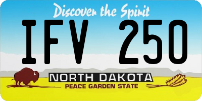 ND license plate IFV250