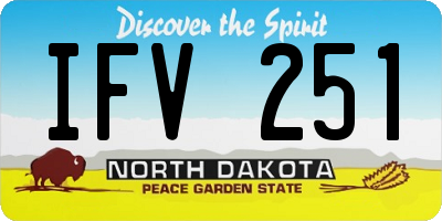 ND license plate IFV251