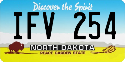 ND license plate IFV254