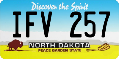ND license plate IFV257