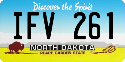 ND license plate IFV261