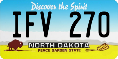 ND license plate IFV270