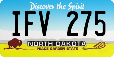 ND license plate IFV275